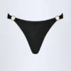 Slip Bikini a perizoma St Barts con dettagli metallici in nero Slip Bikini a perizoma St Barts con dettagli metallici in nero