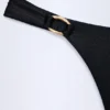 Slip Bikini a perizoma St Barts con dettagli metallici in nero Slip Bikini a perizoma St Barts con dettagli metallici in nero