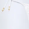 Slip Bikini a perline con lacci laterali Cebu in bianco leopardato hotfix Slip Bikini a perline con lacci laterali Cebu in bianco leopardato hotfix