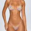 Slip Bikini Bosa con cordoncino in broderie anglaise con stampa multicolore vivace Slip Bikini Bosa con cordoncino in broderie anglaise con stampa multicolore vivace
