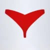 Slip Bikini Cheeky con ruches Pacifico in rosso fuoco Slip Bikini Cheeky con ruches Pacifico in rosso fuoco