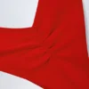 Slip Bikini Cheeky con ruches Pacifico in rosso fuoco Slip Bikini Cheeky con ruches Pacifico in rosso fuoco