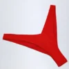 Slip Bikini Cheeky con ruches Pacifico in rosso fuoco Slip Bikini Cheeky con ruches Pacifico in rosso fuoco