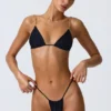 Slip Bikini con arricciature Delray in nero Slip Bikini con arricciature Delray in nero