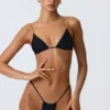 Slip Bikini con arricciature Delray in nero Slip Bikini con arricciature Delray in nero