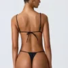 Slip Bikini con arricciature Delray in nero Slip Bikini con arricciature Delray in nero
