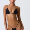 Slip Bikini con arricciature Delray in nero Slip Bikini con arricciature Delray in nero