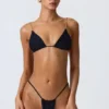 Slip Bikini con arricciature Delray in nero Slip Bikini con arricciature Delray in nero