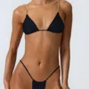 Slip Bikini con arricciature Delray in nero Slip Bikini con arricciature Delray in nero