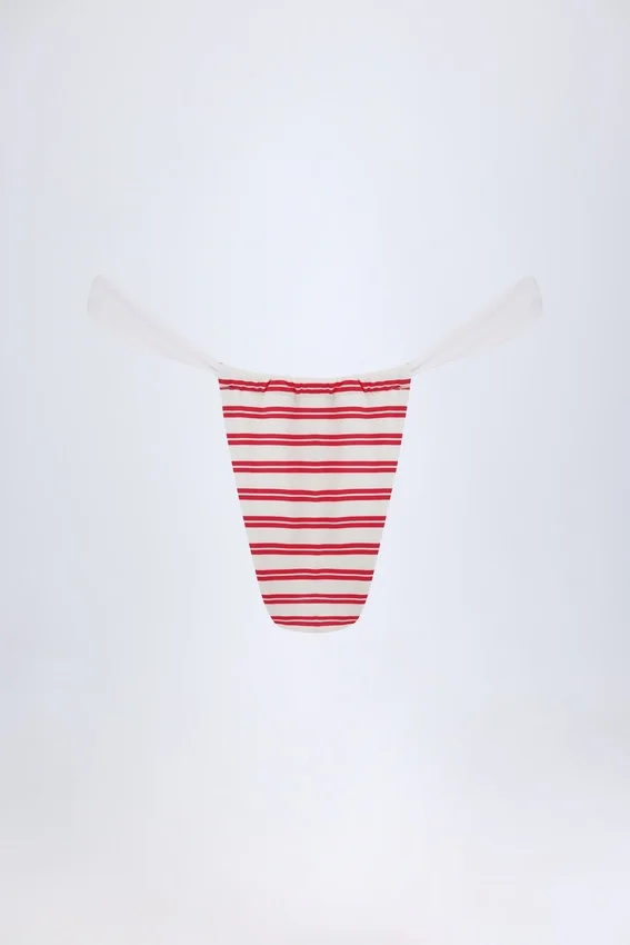 Slip Bikini con arricciature Kauai in rosso ciliegia Slip Bikini con arricciature Kauai in rosso ciliegia
