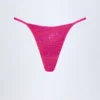 Slip Bikini con decorazioni Jalama in stampa tropicale rosa Slip Bikini con decorazioni Jalama in stampa tropicale rosa