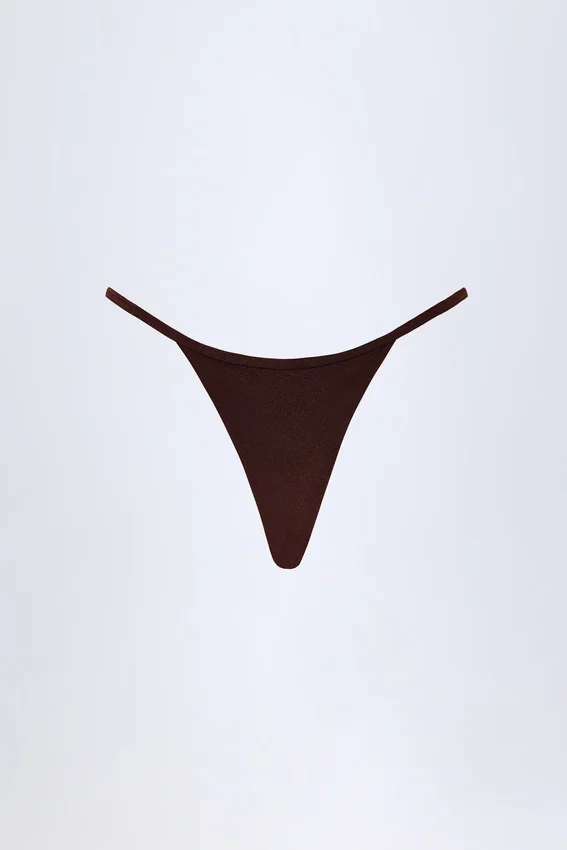 Slip Bikini con dettagli Cebu Charm in cioccolato fondente Slip Bikini con dettagli Cebu Charm in cioccolato fondente