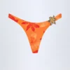 Slip Bikini con dettagli metallici Beqa con stampa Orange Orchid Slip Bikini con dettagli metallici Beqa con stampa Orange Orchid