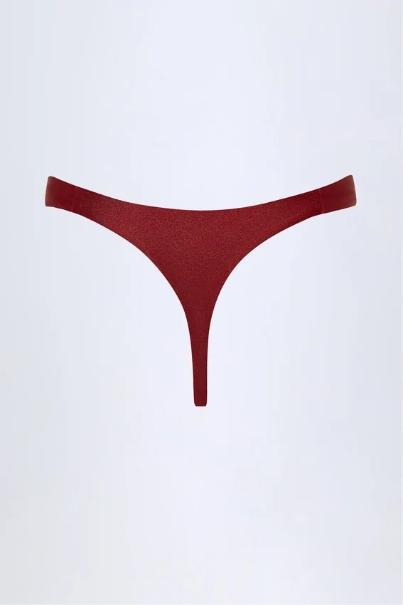 Slip Bikini con dettagli metallici St Barts in Dark Cherry Slip Bikini con dettagli metallici St Barts in Dark Cherry