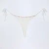 Slip Bikini con lacci laterali Vernazza in broderie anglaise, colore bianco Slip Bikini con lacci laterali Vernazza in broderie anglaise, colore bianco