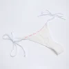 Slip Bikini con lacci laterali Vernazza in broderie anglaise, colore bianco Slip Bikini con lacci laterali Vernazza in broderie anglaise, colore bianco