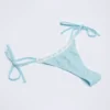 Slip Bikini con lacci laterali Vernazza in broderie anglaise, colore blu polvere Slip Bikini con lacci laterali Vernazza in broderie anglaise, colore blu polvere