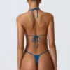 Top bikini con scollo all’americana e ruches decorato Clearwater in blu oceano Top bikini con scollo all’americana e ruches decorato Clearwater in blu oceano