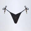 Slip Bikini con parti inferiori decorate Cebu in nero Slip Bikini con parti inferiori decorate Cebu in nero
