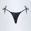 Slip Bikini con parti inferiori decorate Cebu in nero Slip Bikini con parti inferiori decorate Cebu in nero