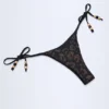 Slip Bikini con parti inferiori decorate Cebu in nero Slip Bikini con parti inferiori decorate Cebu in nero