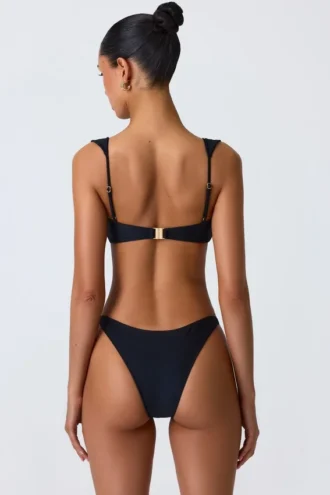 Slip Bikini con parti inferiori decorate Volute in nero