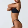 Slip Bikini con parti inferiori decorate Volute in nero Slip Bikini con parti inferiori decorate Volute in nero