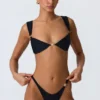 Slip Bikini con parti inferiori decorate Volute in nero Slip Bikini con parti inferiori decorate Volute in nero