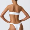 Slip Bikini con spalline larghe e decorazioni Sunray in bianco Slip Bikini con spalline larghe e decorazioni Sunray in bianco