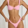 Top bikini con ruches Valencia in rosa zucchero filato Top bikini con ruches Valencia in rosa zucchero filato