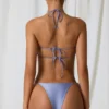 Slip Bikini Lula con dettagli in perle, color viola lavanda Slip Bikini Lula con dettagli in perle, color viola lavanda