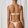 Slip Bikini Mahina con arricciature in bianco perla Slip Bikini Mahina con arricciature in bianco perla