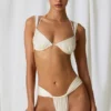 Slip Bikini Mahina con arricciature in bianco perla Slip Bikini Mahina con arricciature in bianco perla