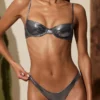 Top bikini con ferretto Aluna in argento Top bikini con ferretto Aluna in argento