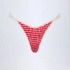 Slip Bikini Masia a doppio cinturino in rosso a quadretti Slip Bikini Masia a doppio cinturino in rosso a quadretti