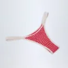 Slip Bikini Masia a doppio cinturino in rosso a quadretti Slip Bikini Masia a doppio cinturino in rosso a quadretti