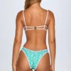 Slip Bikini Minori Cheeky con stampa blu multicolore Slip Bikini Minori Cheeky con stampa blu multicolore