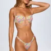 Slip un Bikini con parti inferiori arricciate Cagliari in stampa multicolore brillante Slip un Bikini con parti inferiori arricciate Cagliari in stampa multicolore brillante