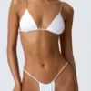 Slip un Bikini con parti inferiori arricciate Delray in bianco Slip un Bikini con parti inferiori arricciate Delray in bianco