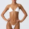 Slip un Bikini con parti inferiori arricciate Delray in bianco Slip un Bikini con parti inferiori arricciate Delray in bianco