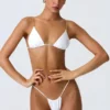 Slip un Bikini con parti inferiori arricciate Delray in bianco Slip un Bikini con parti inferiori arricciate Delray in bianco
