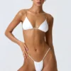 Slip un Bikini con parti inferiori arricciate Delray in bianco Slip un Bikini con parti inferiori arricciate Delray in bianco