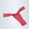 Slip un Bikini con parti inferiori arricciate Solsona in rosso a quadretti Slip un Bikini con parti inferiori arricciate Solsona in rosso a quadretti