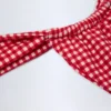 Slip un Bikini con parti inferiori arricciate Solsona in rosso a quadretti Slip un Bikini con parti inferiori arricciate Solsona in rosso a quadretti