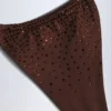 Slip un perizoma con coulisse decorato Bali in marrone cioccolato Slip un perizoma con coulisse decorato Bali in marrone cioccolato