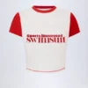 T-shirt corta con logo Salina in bianco