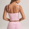 Top a canotta con scollo quadrato in modal Lai, rosa pastello Top a canotta con scollo quadrato in modal Lai, rosa pastello