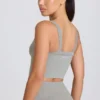 Top a canotta lungo senza cuciture Super Sculpt in grigio melange Top a canotta lungo senza cuciture Super Sculpt in grigio melange
