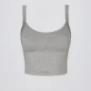 Top a canotta lungo senza cuciture Super Sculpt in grigio melange Top a canotta lungo senza cuciture Super Sculpt in grigio melange