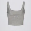 Top a canotta lungo senza cuciture Super Sculpt in grigio melange Top a canotta lungo senza cuciture Super Sculpt in grigio melange